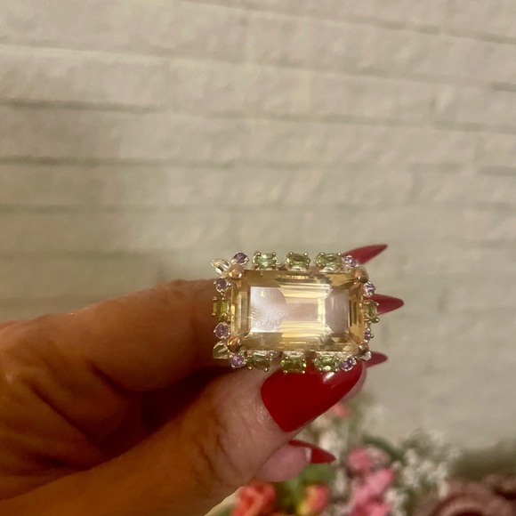 Citrine and gemstone ring - Picture 13 of 16